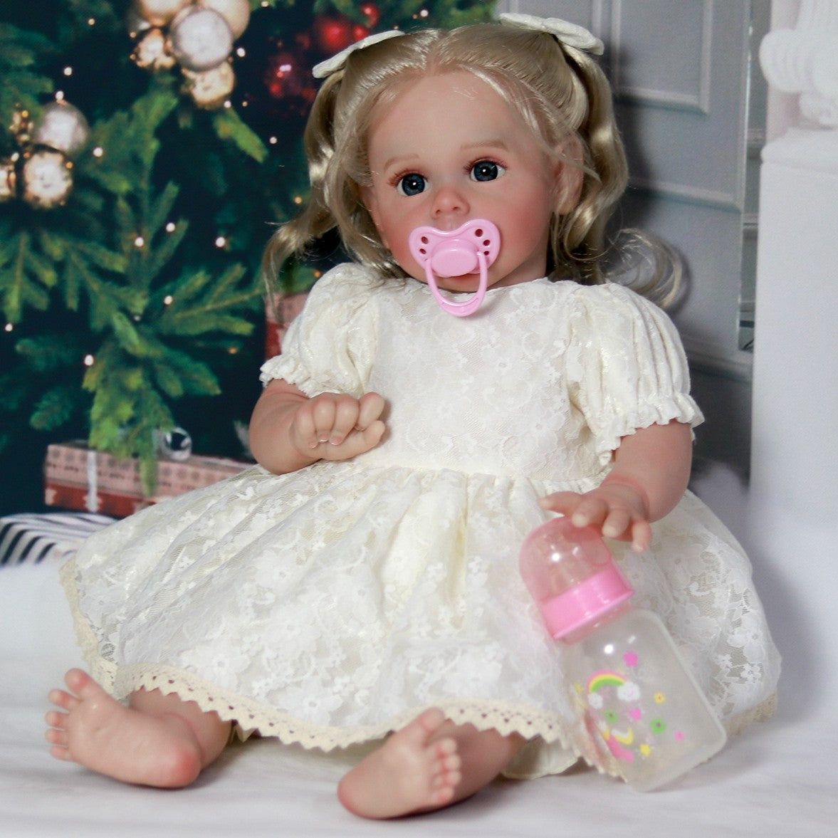 Real Reborn Dolls Vinyl Silicone Handmade Lifelike Newborn Baby Girl Doll Gift