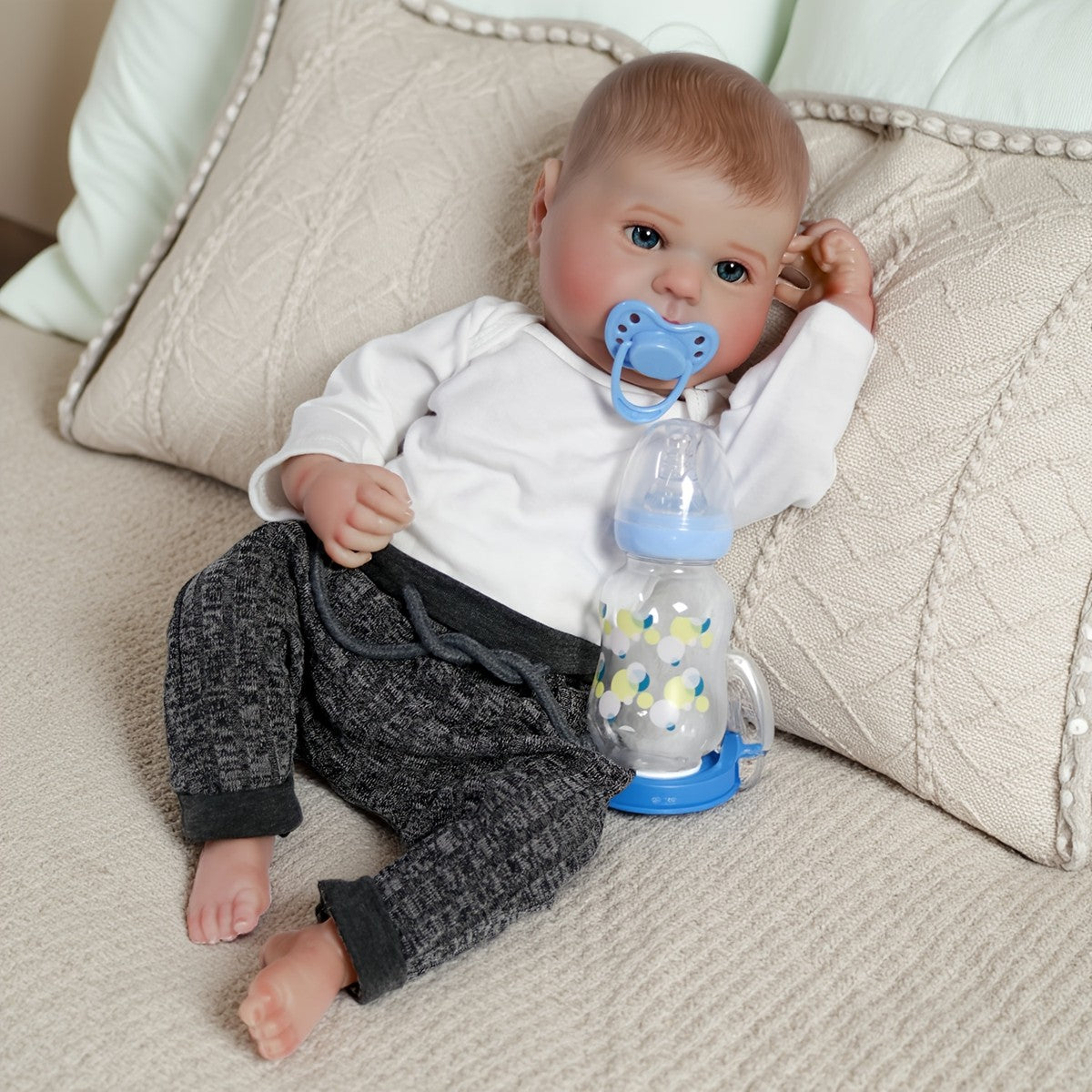Realistic Newborn Baby Boy Doll Real Life Reborn Dolls Full Body Vinyl Silicone