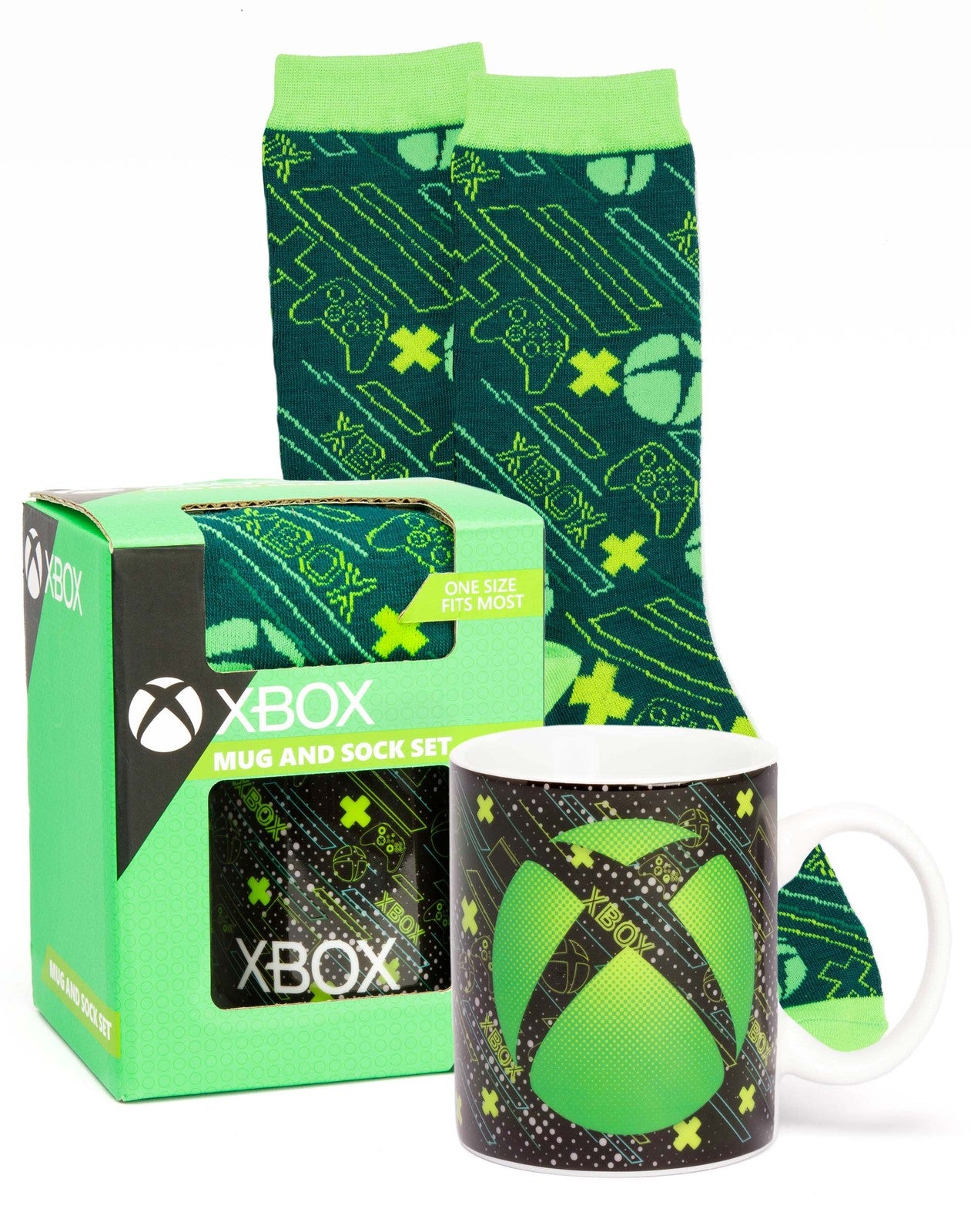 Xbox Mug and Sock Gift Set | Mens Black | Official Merch