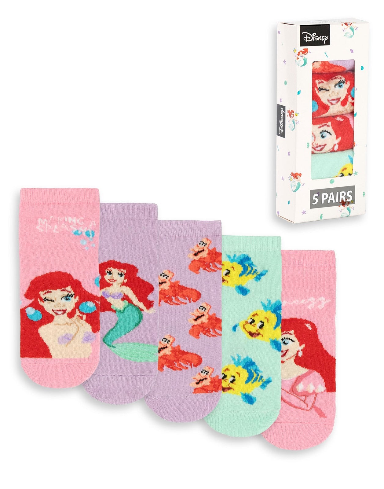 Disney Calf Socks Set of 5 | Girls Multicoloured | Official Merch