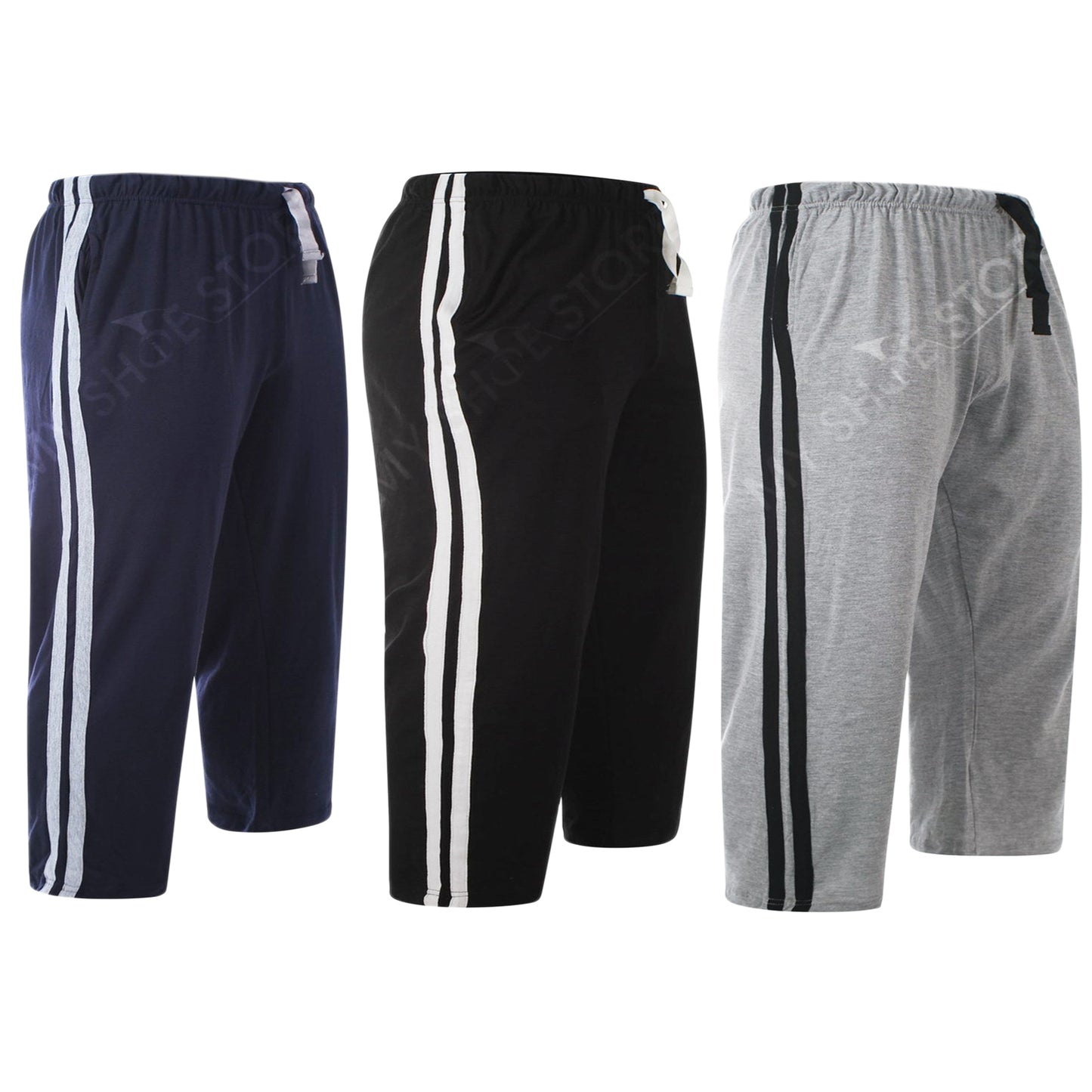 2 PACK MENS LOUNGE SHORTS COTTON PJS NIGHT WEAR CASUAL PYJAMAS SLEEPWEAR BOTTOM