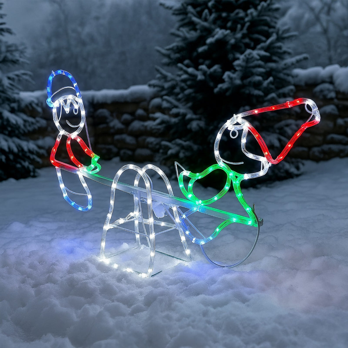 Christmas LED Rope Light Decoration See Saw Multicoloured Indoor Outdoor Xmas