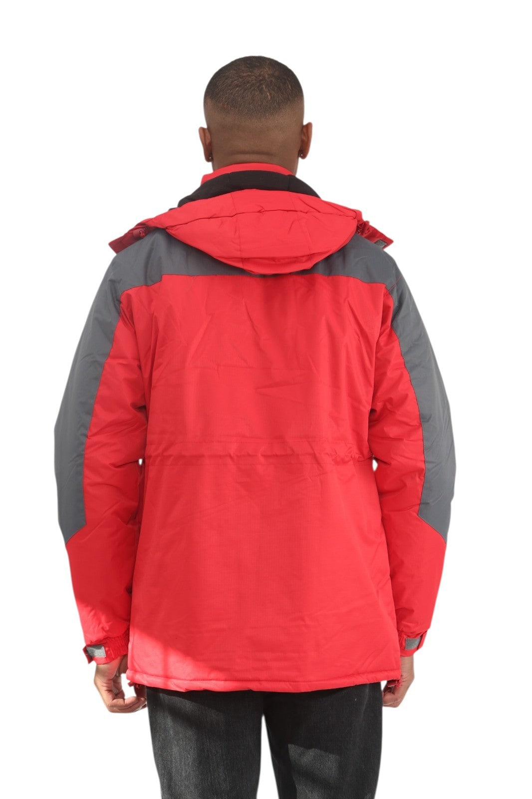 Mens Padded Winter Jacket Fleece Lined Warm Coat Hooded Waterproof Parka
