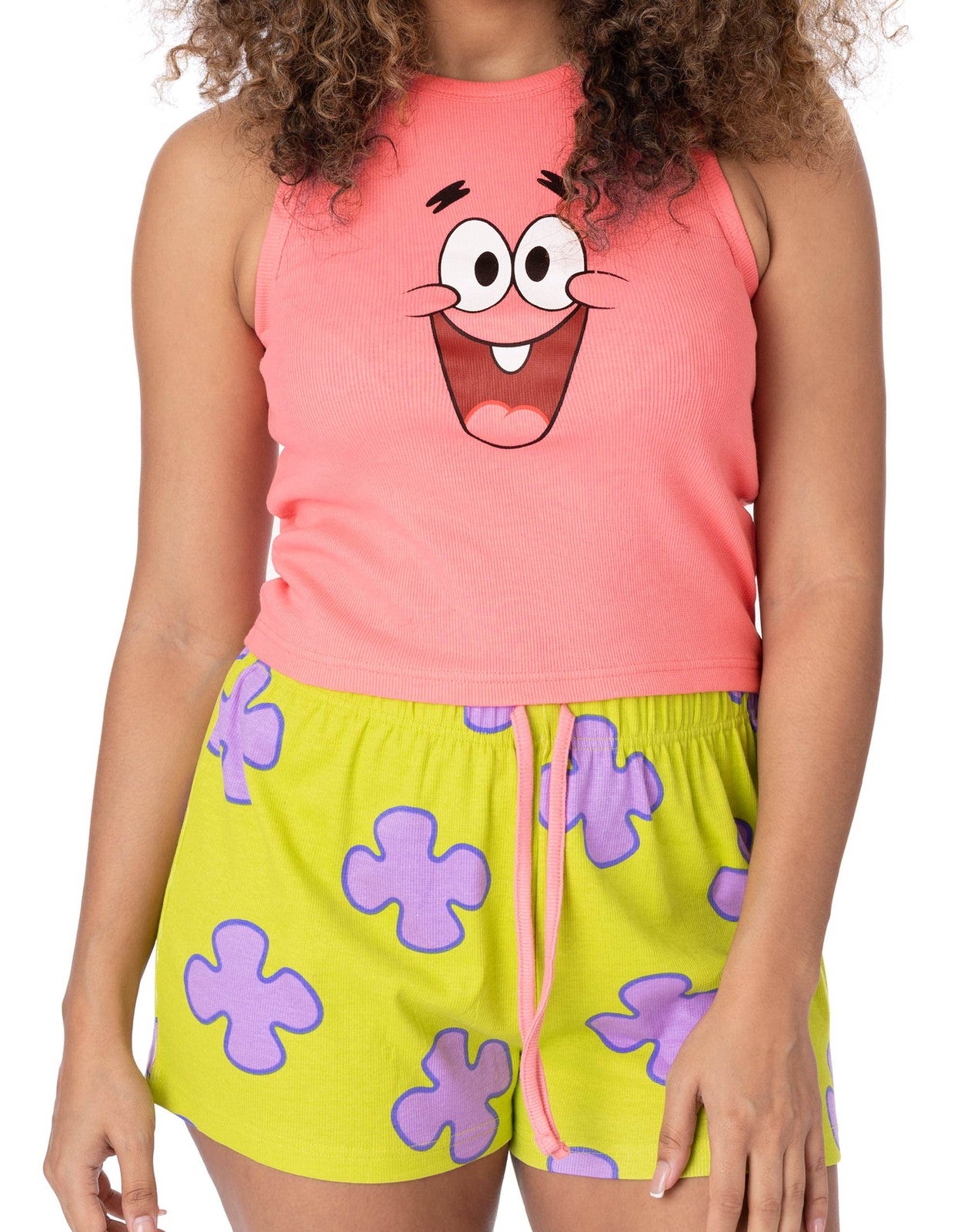 SpongeBob SquarePants Vest and Shorts Pyjama Set | Womens Pink | Official Merch