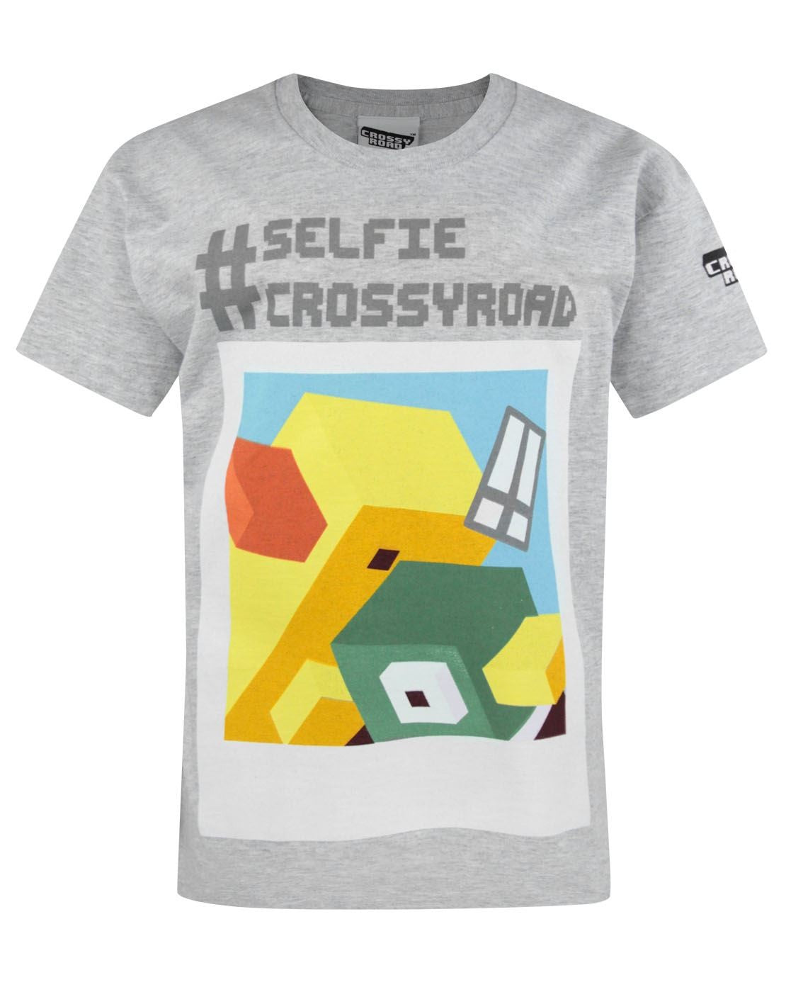 Crossy Road Short Sleeved T-Shirt | Boys Grey | Official Merch