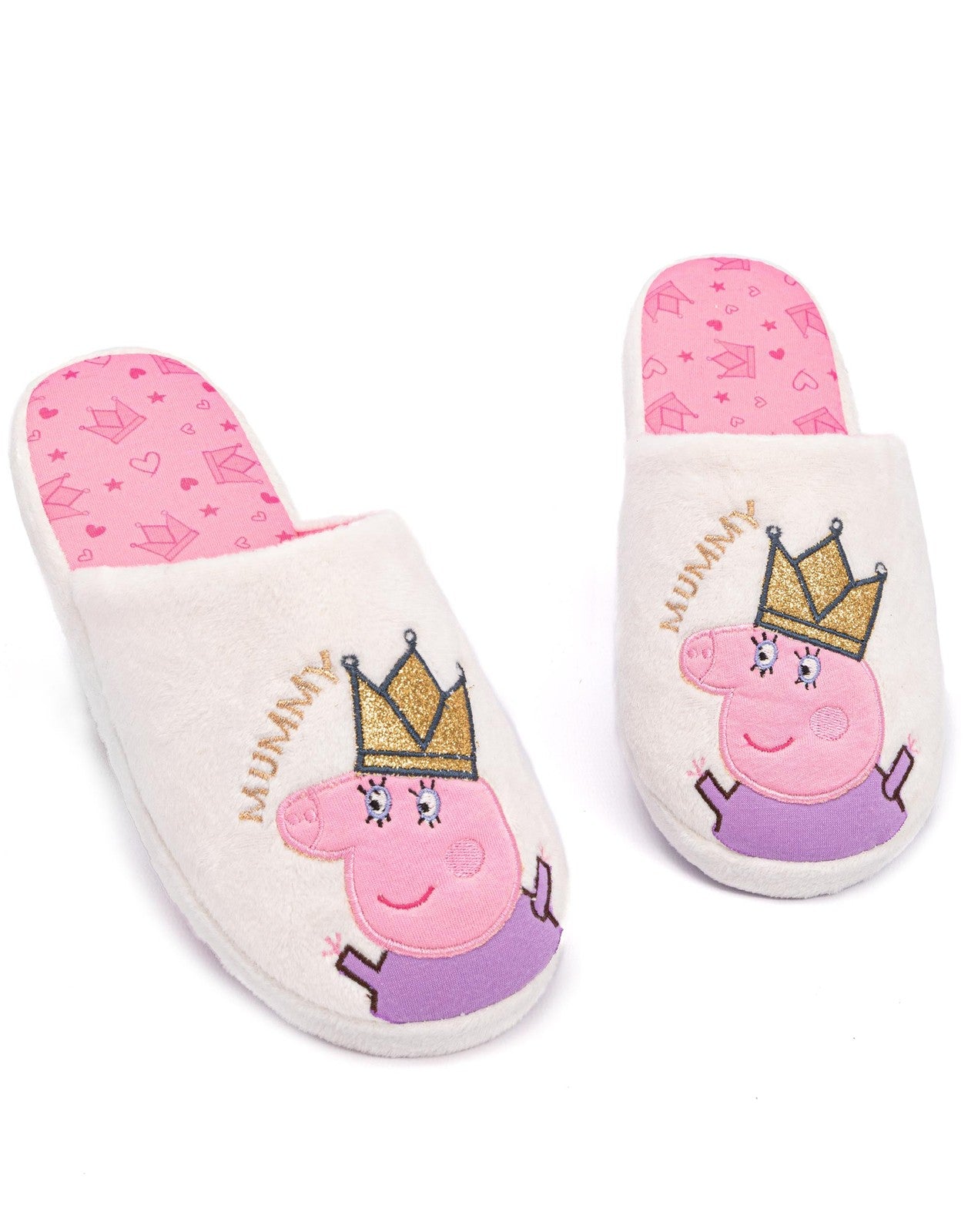 Peppa Pig Mule Slippers | Womens White | Official Merch
