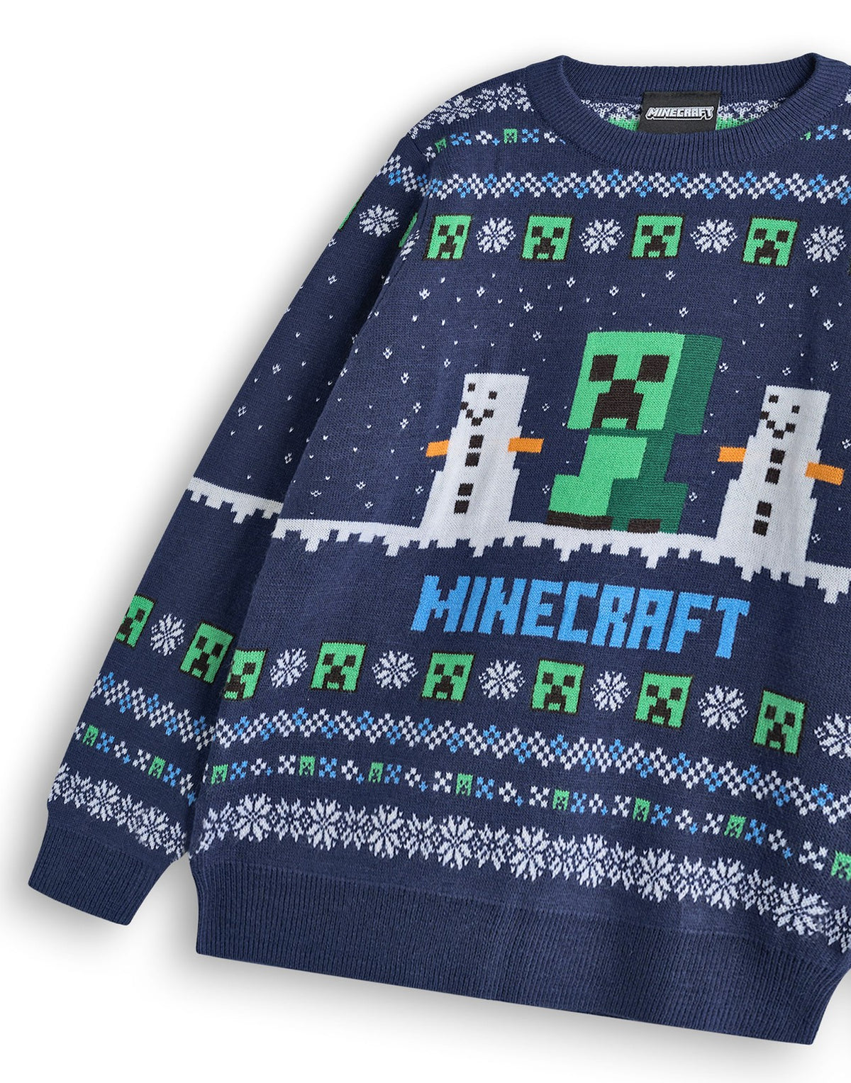 Minecraft Christmas Jumper | Boys Blue Gaming | Official Merch