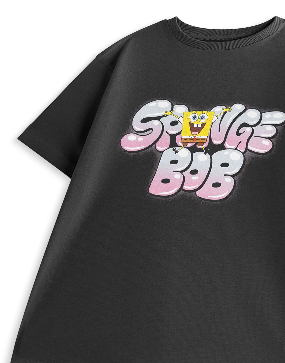 SpongeBob SquarePants Short Sleeved T-Shirt | Boys Black | Official Merch