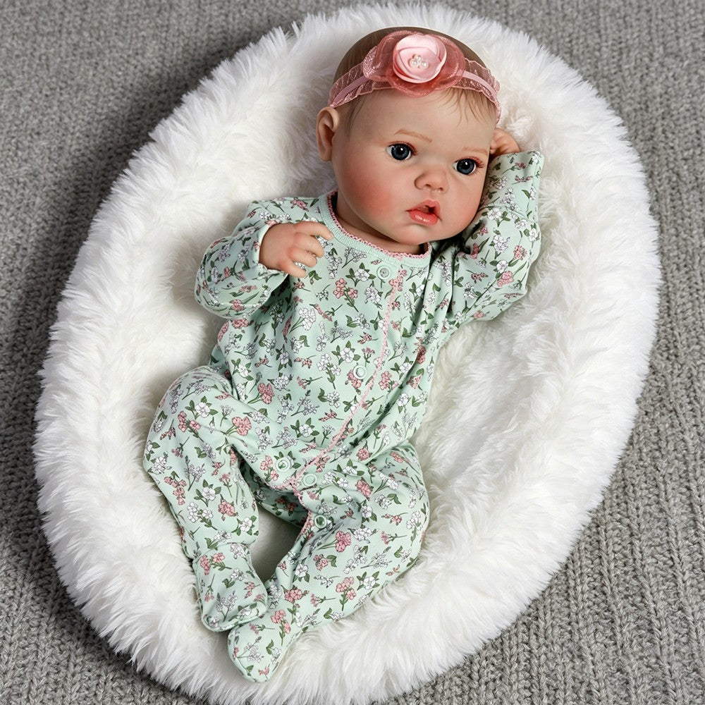 Handmade Real Reborn Dolls Lifelike Baby Girl Doll Full Body Vinyl Silicone  Toy