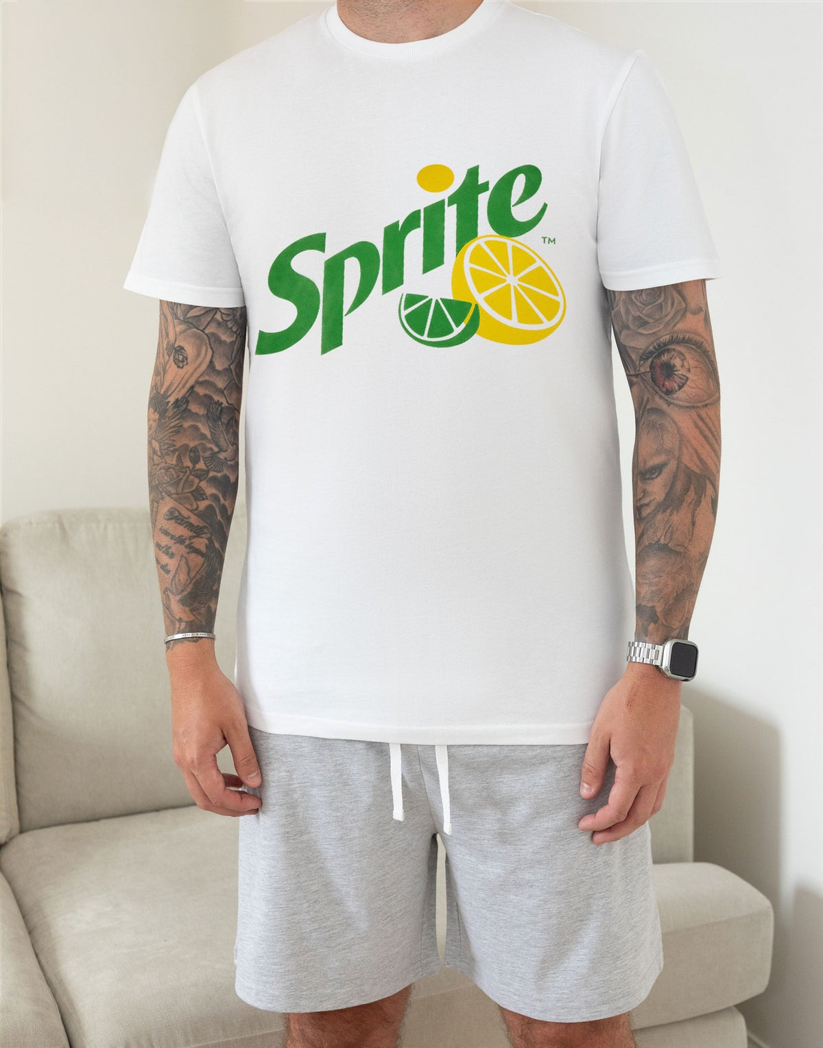 Coca Cola Short Sleeve Short Leg Pyjama Set | Mens White | Official Merch