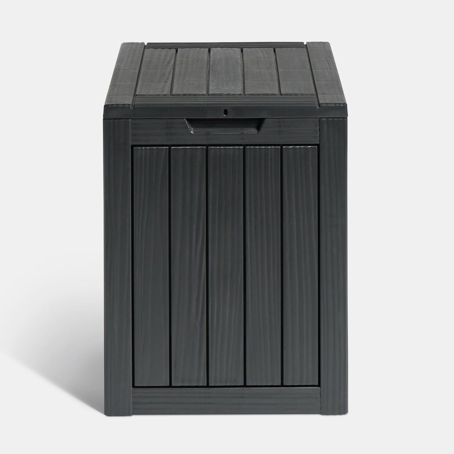 OHS Garden Storage Box Weather Resistant Plastic Wood Effect Outdoor Organiser