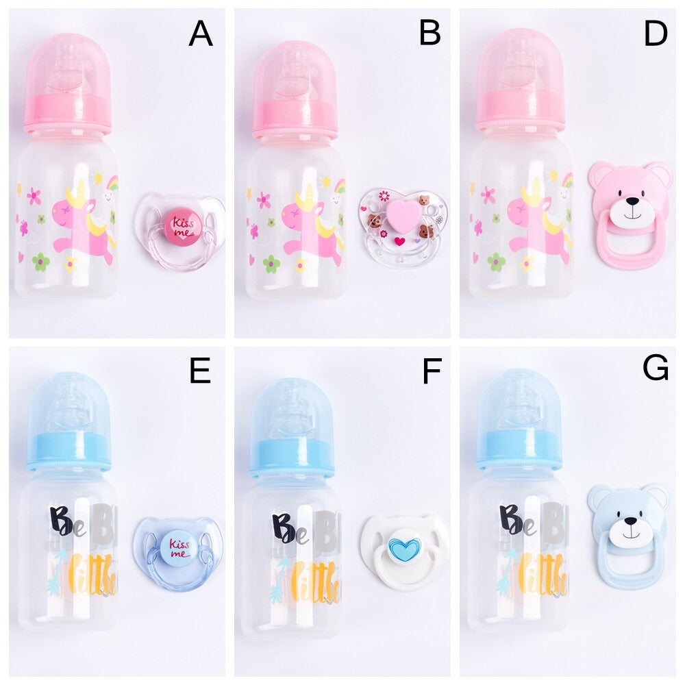 Reborn Doll Magnetic Dummy Pacifier Feeding Bottle for Baby Dolls Accessories