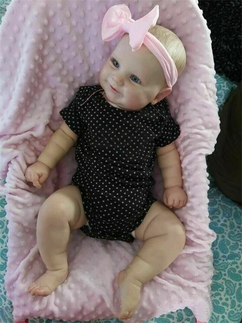 Reborn Baby Dolls Handmade Realistic Newborn Girl Doll Vinyl Silicone Xmas Gift