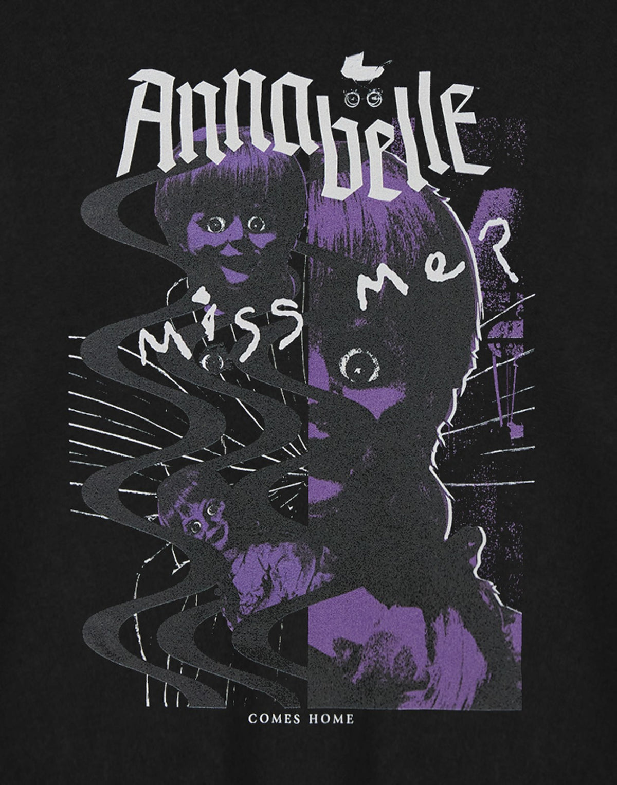 Annabelle Cropped Short Sleeved T-Shirt | Womens Black | Official Merch