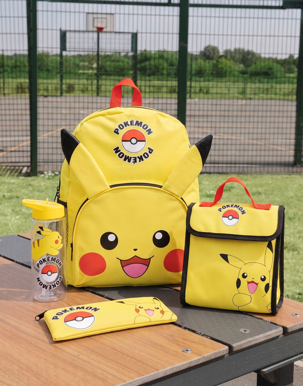 Pokemon 4 Piece Backpack Set | Boys Yellow | Official Merch