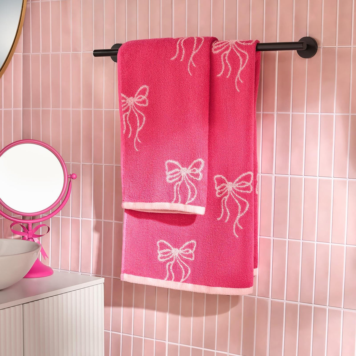 OHS Bows Towels 100% Premium Cotton Highly Absorbent Hand Bath Towel Sheet