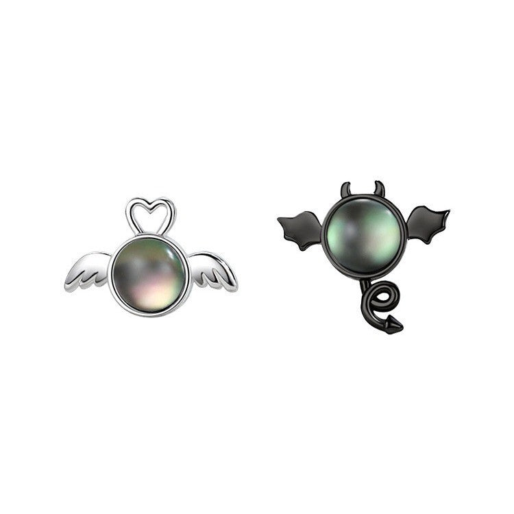 925 Sterling Silver Angel Demon Stud Earrings Jewellery Women Girls Gift UK