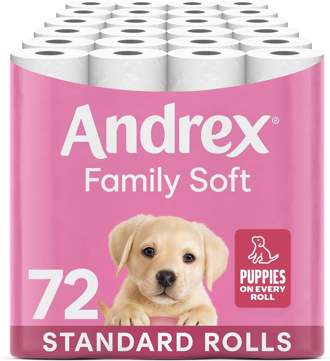 Andrex Family Soft Toilet Roll - 72 Toilet Rolls, 2-Ply, Bulk Buy, Fragrance