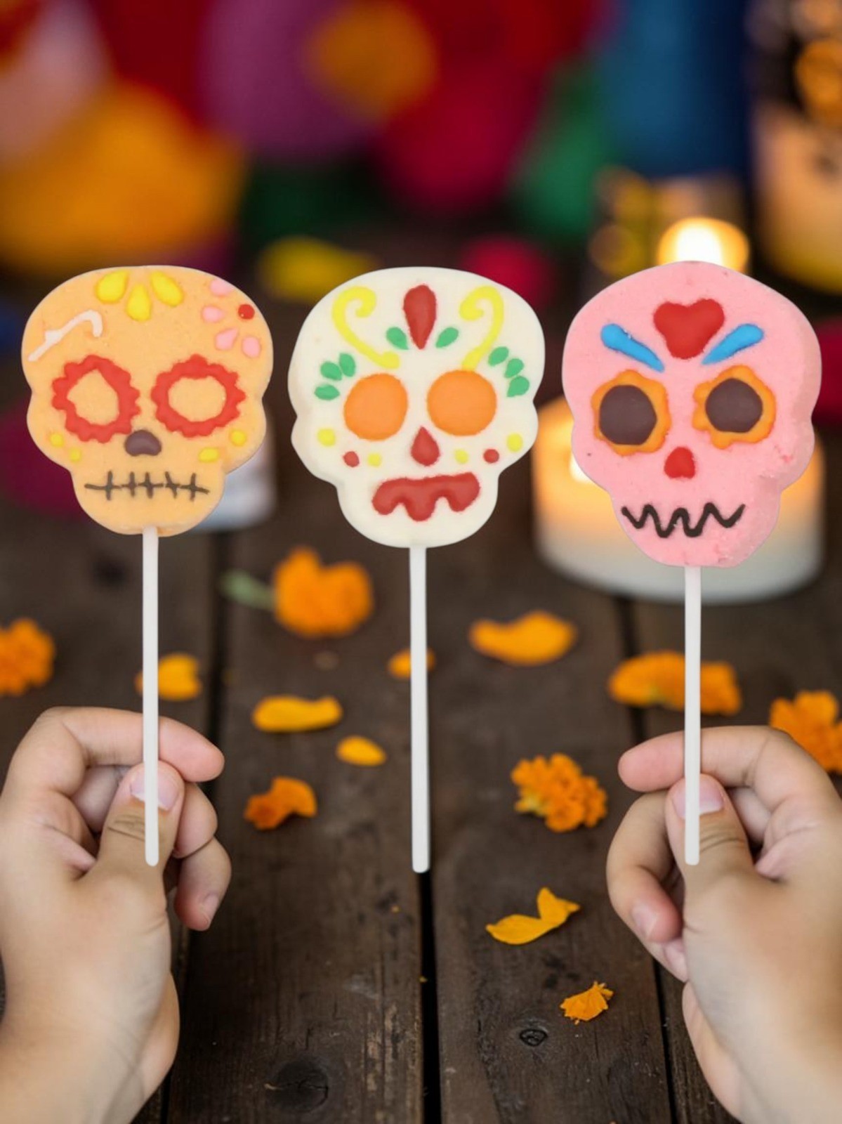 Skull Mallow Lollipops Halloween Fruit Flavoured Sweets 35g each 3, 6 or 12 Pack