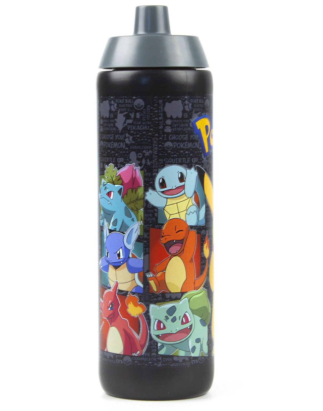 Pokemon Screw Water Bottle | Unisex Kids Black | Official Merch