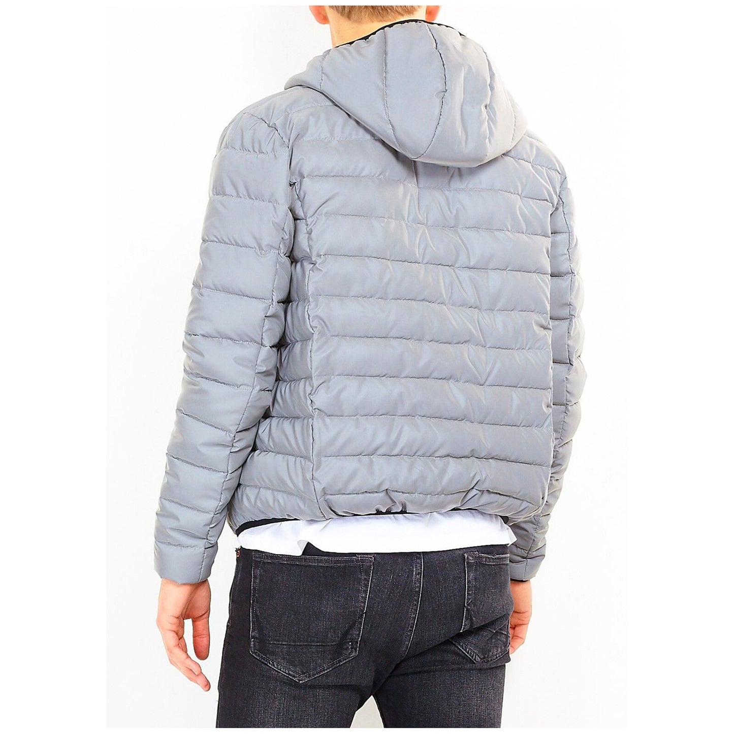 BRAVE SOUL MEN QUILTED HOODED PADDED BOMBER JACKET WARM BUBBLE PUFFER PUFFA COAT