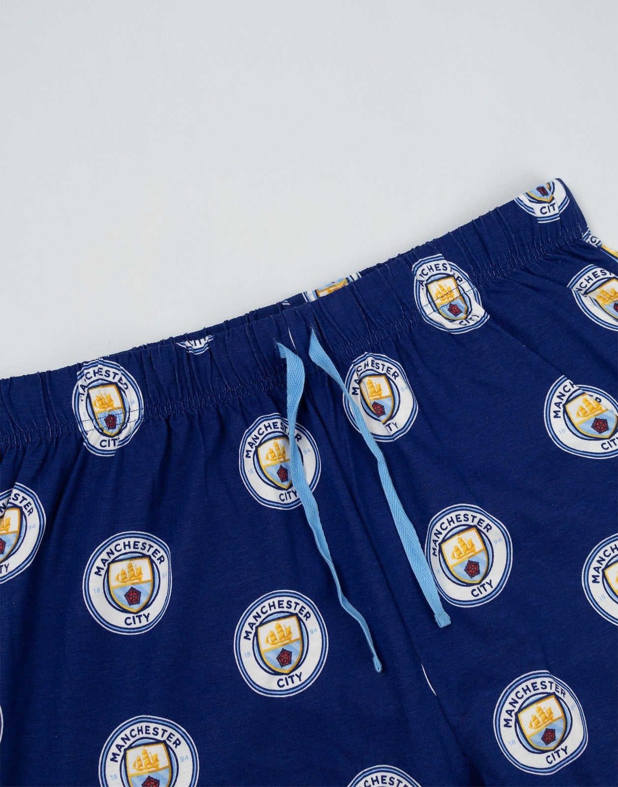 Manchester City Short Sleeve Long Leg Pyjama Set | Mens Blue | Official Merch