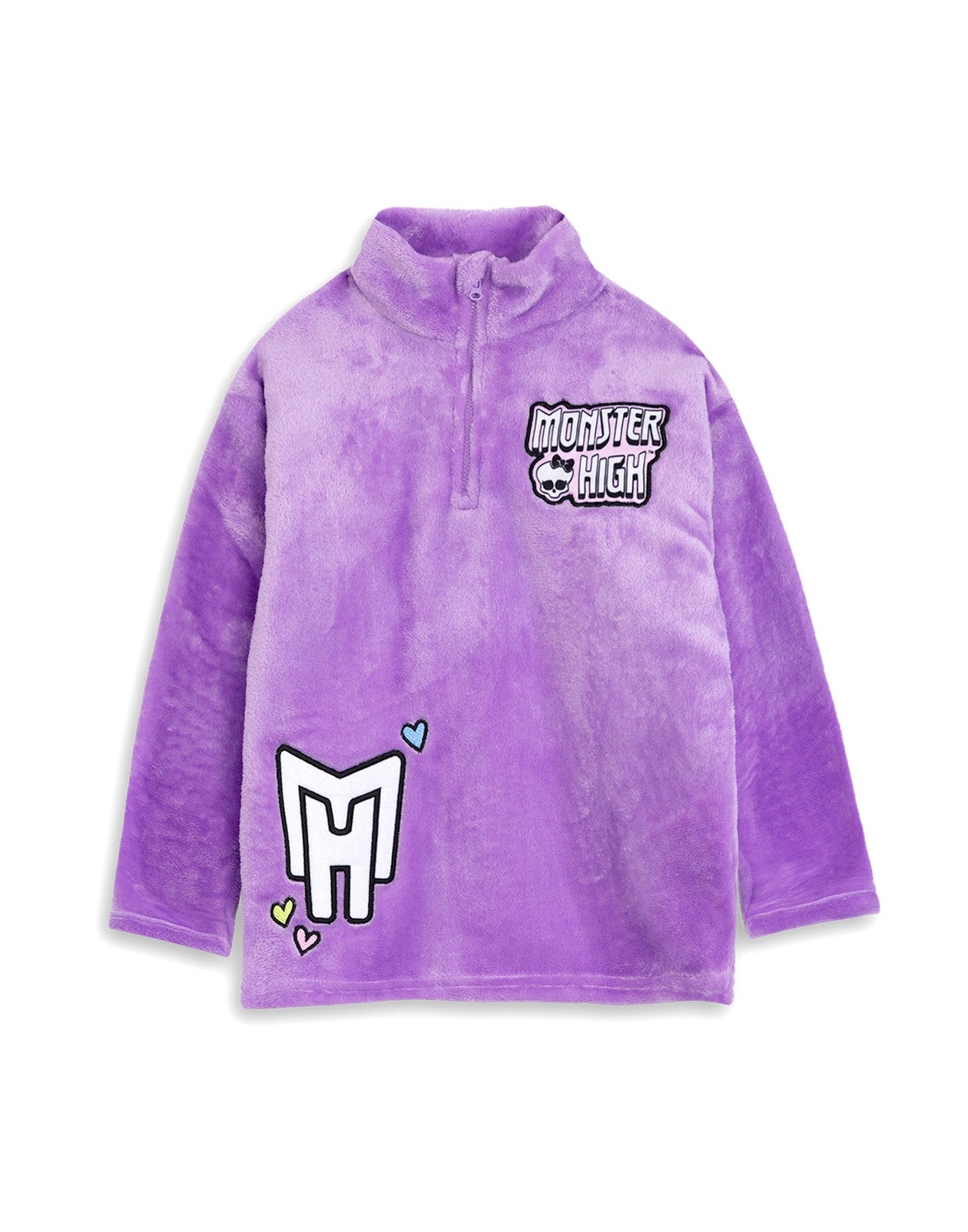 Monster High Long Sleeve Long Leg Pyjama and Jumper 3 Piece Set | Girls Multicol