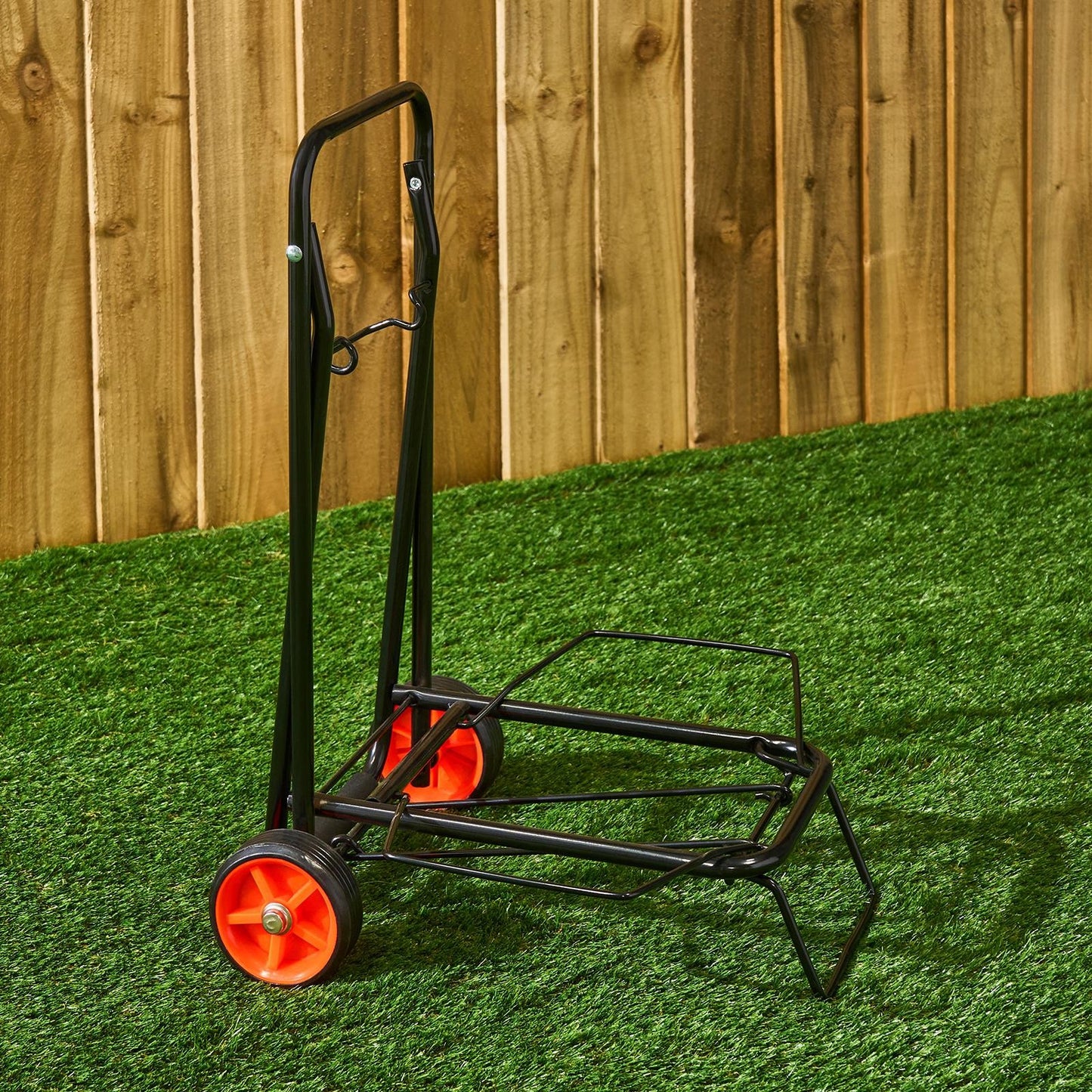 OHS Folding Trolley Heavy Duty Metal Hand Truck Portable Camping Shopping Cart