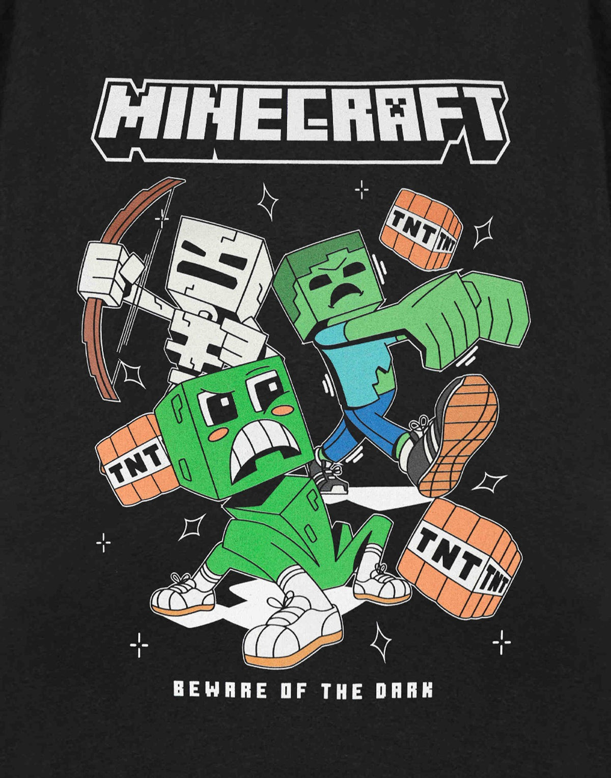 Minecraft Short Sleeved T-Shirt | Mens Black Gaming | Official Merch