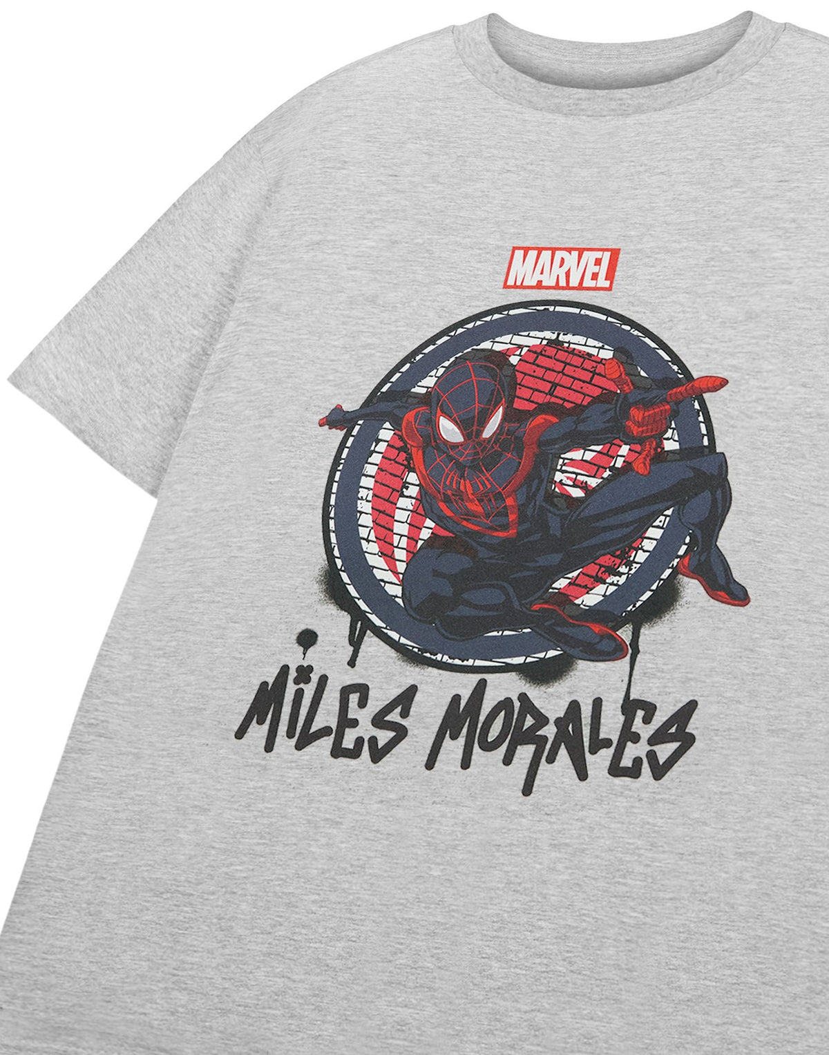 Marvel Short Sleeved T-Shirt | Boys Grey Marl | Official Merch