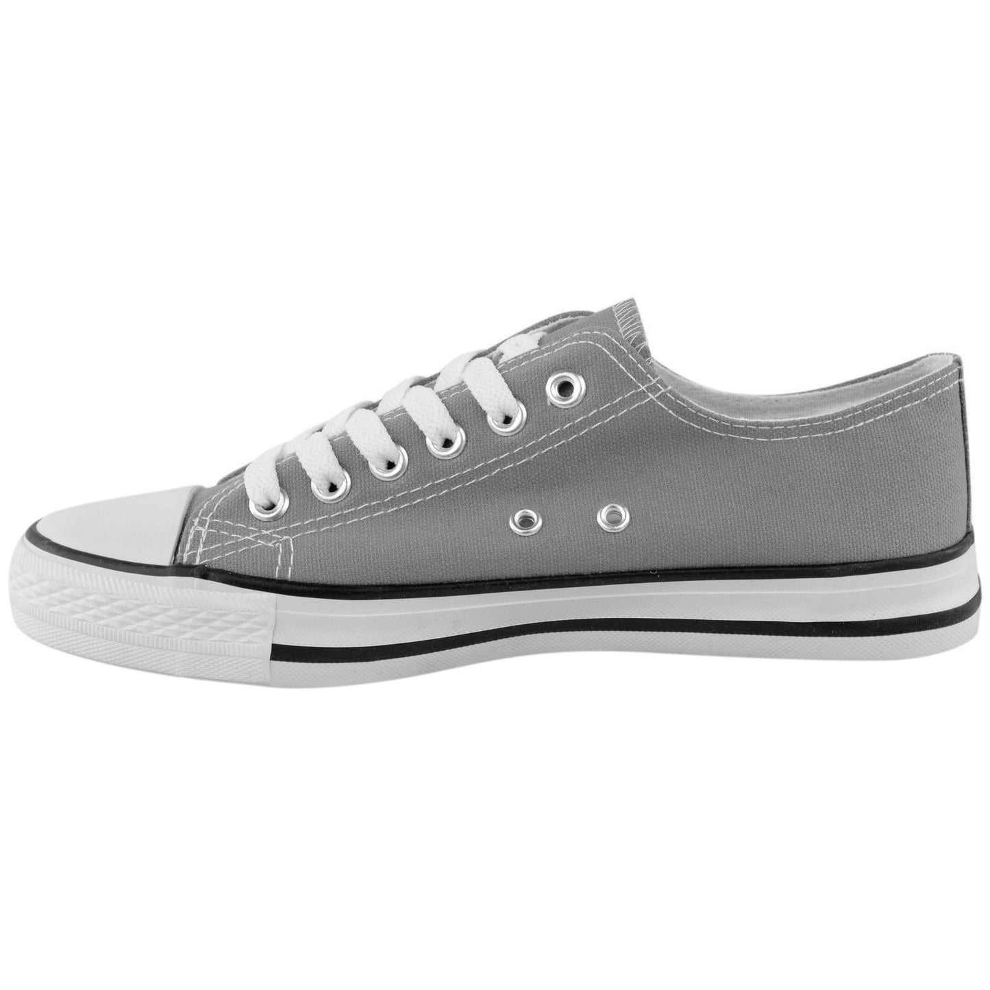 WOMENS SHOES LADIES LACE UP PLIMSOLLS PUMPS SNEAKERS TRAINERS SKATERS PLIMSOLES