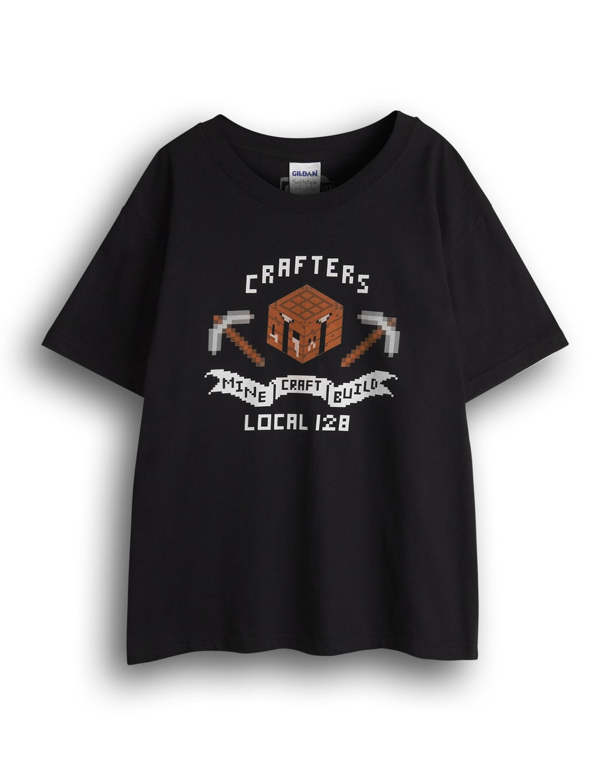 Minecraft Short Sleeved T-Shirt | Boys Black Gaming | Official Merch
