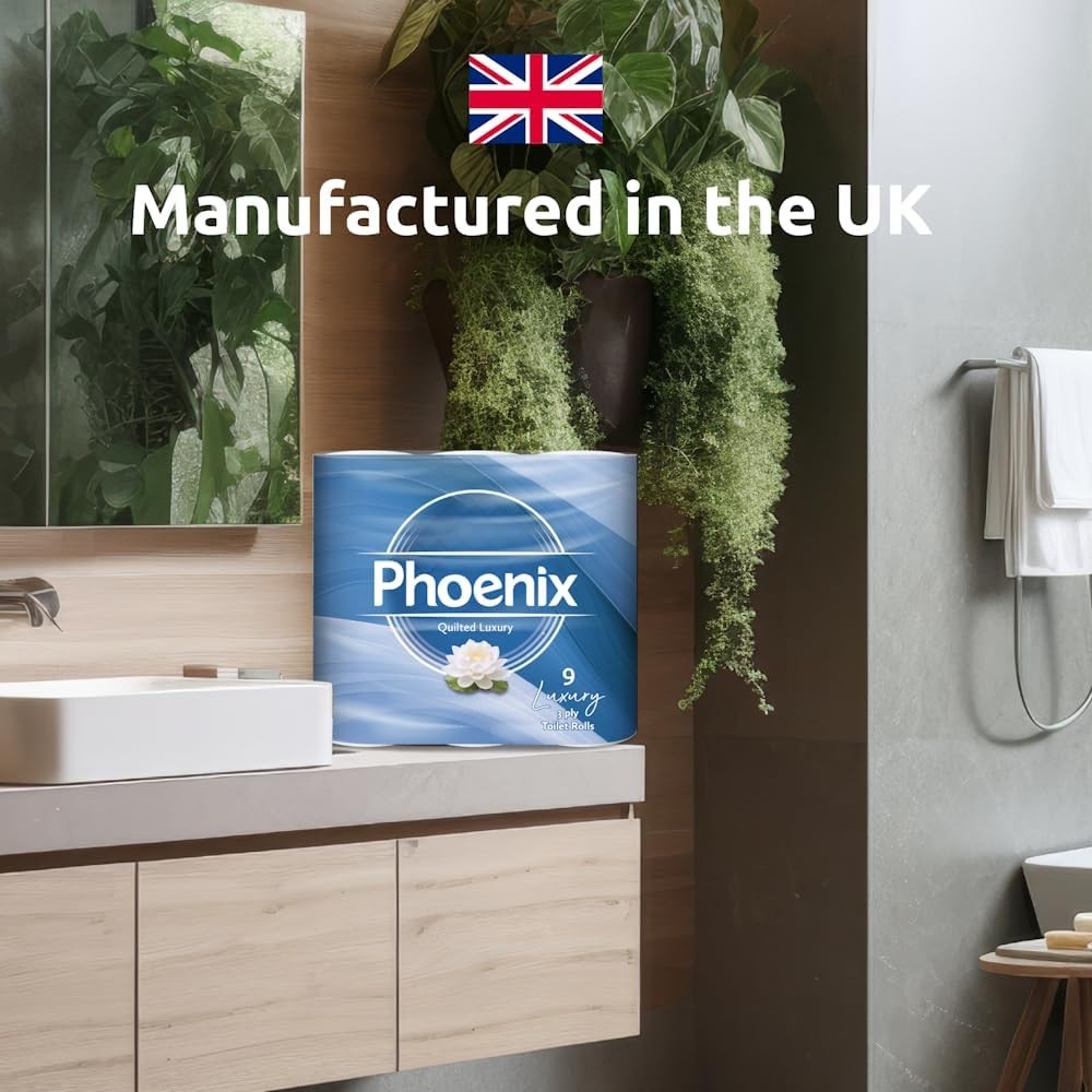 Phoenix Soft Quilted Luxury Toilet Rolls Bulk Buy – Quilted White 3 Ply Toilet