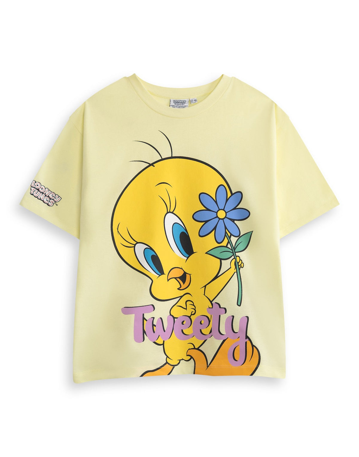 Looney Tunes Short Sleeved T-Shirt | Girls Yellow | Official Merch