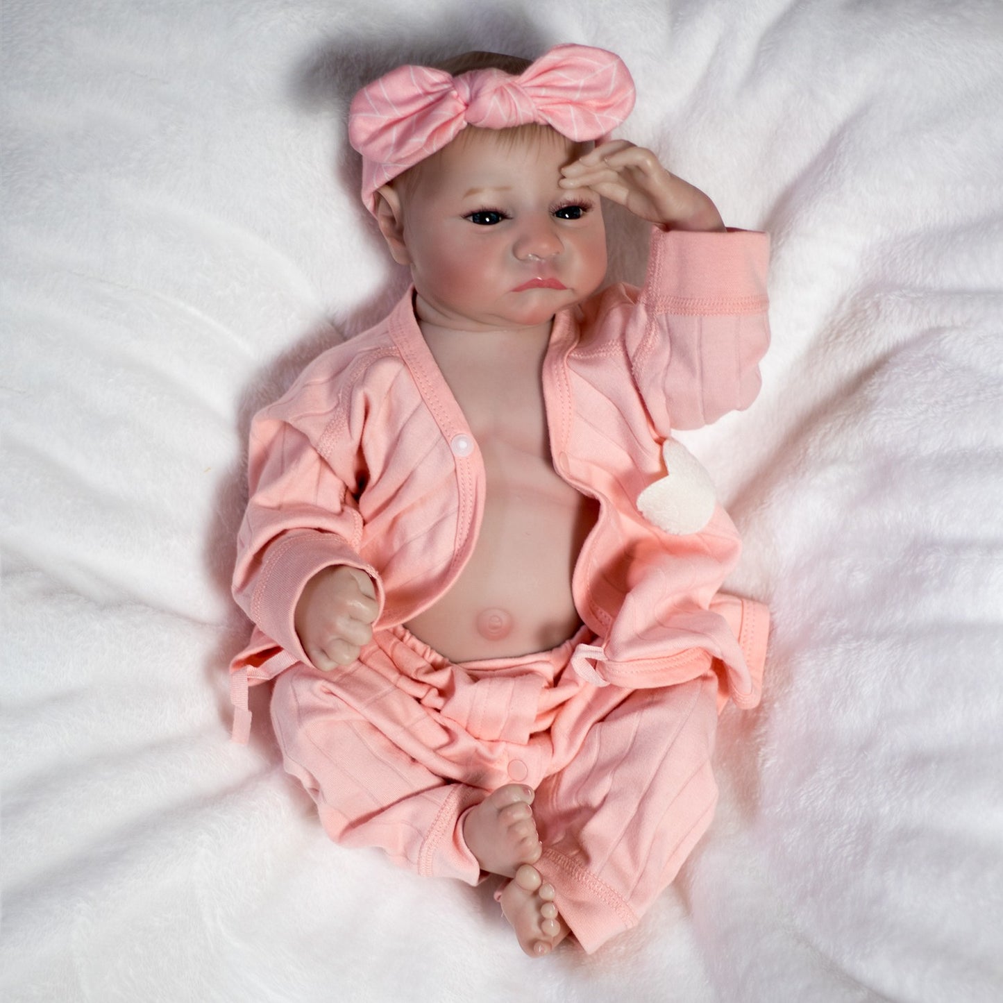 Waterproof Reborn Baby Girl Doll Lifelike Full Body Vinyl Silicone Newborn Dolls