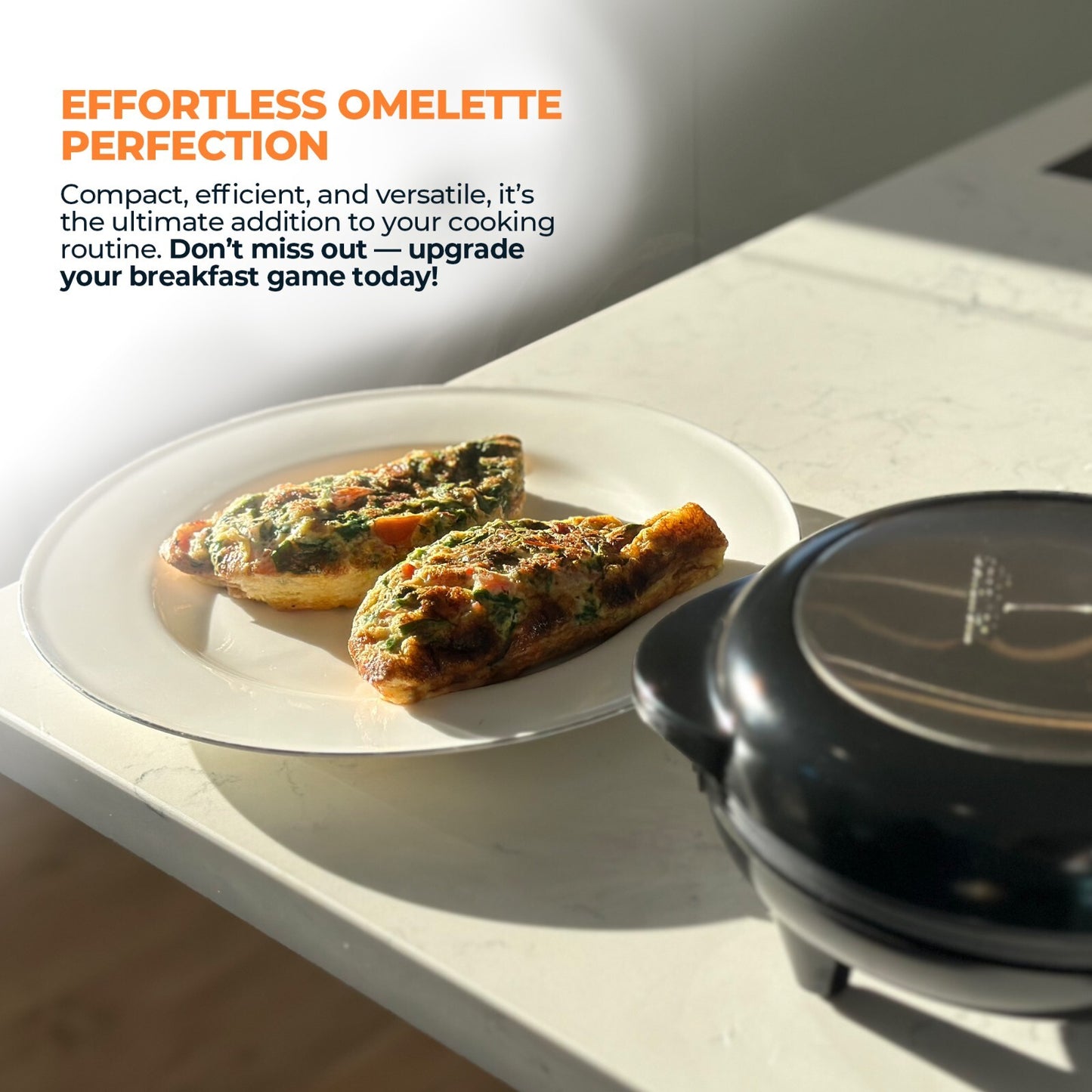Electric Deep Fill Omelette Maker Egg Cooking Machine Non-Stick Dual Plate