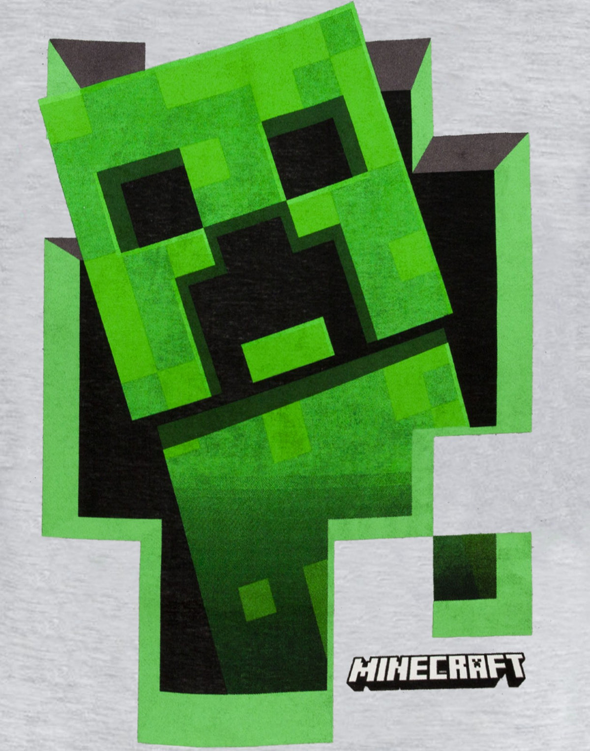 Minecraft Short Sleeved T-Shirt | Boys Grey Gaming | Official Merch