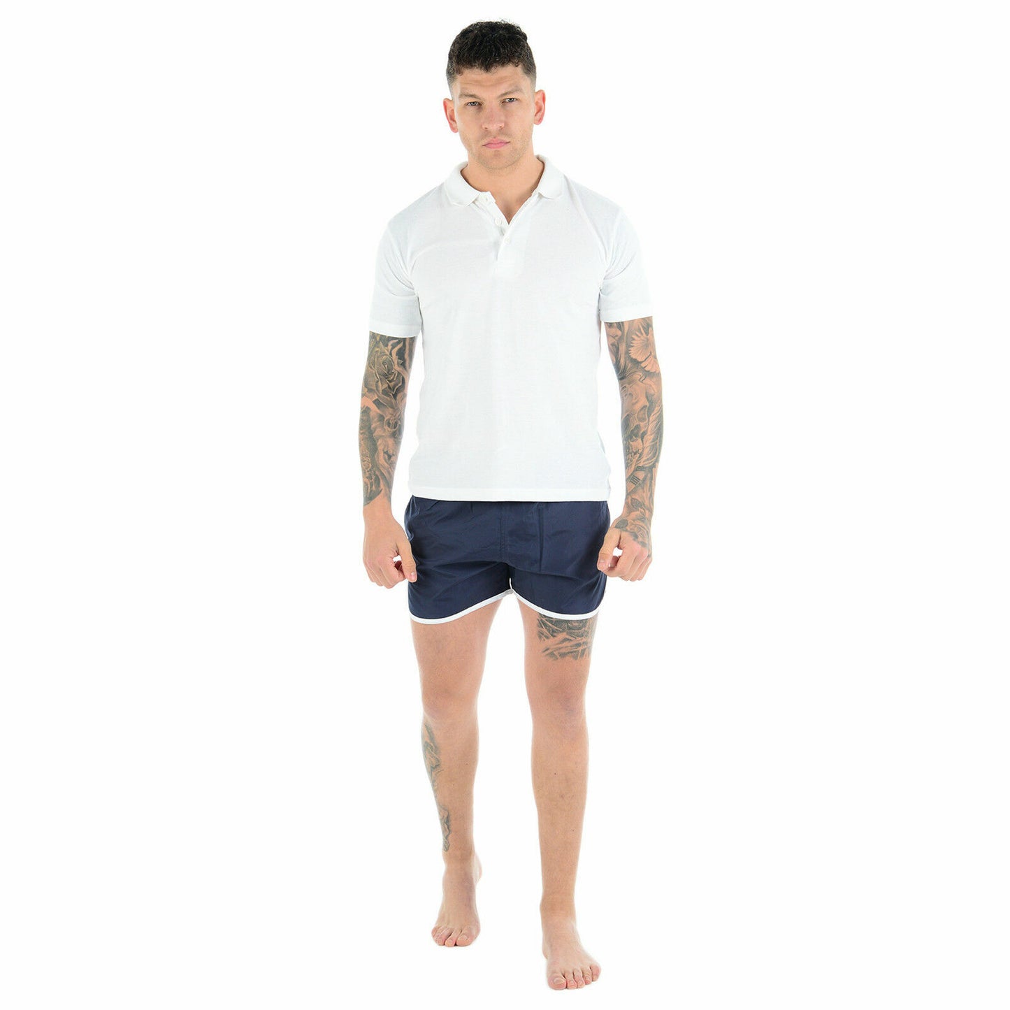 MENS SWIMMING SHORTS MESH LINED RUNNING SPORT GYM SUMMER POOL BEACH SWIM TRUNKS