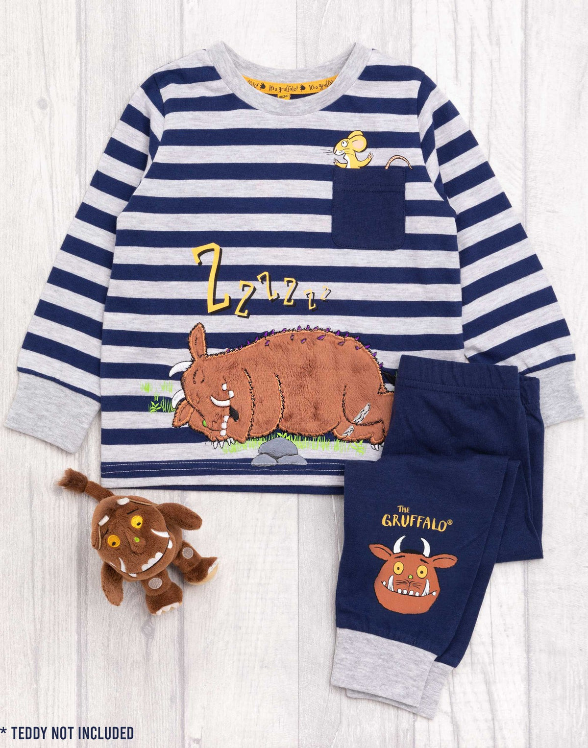 Gruffalo & Friends Long Sleeve Long Leg Pyjama Set | Boys Blue | Official Merch