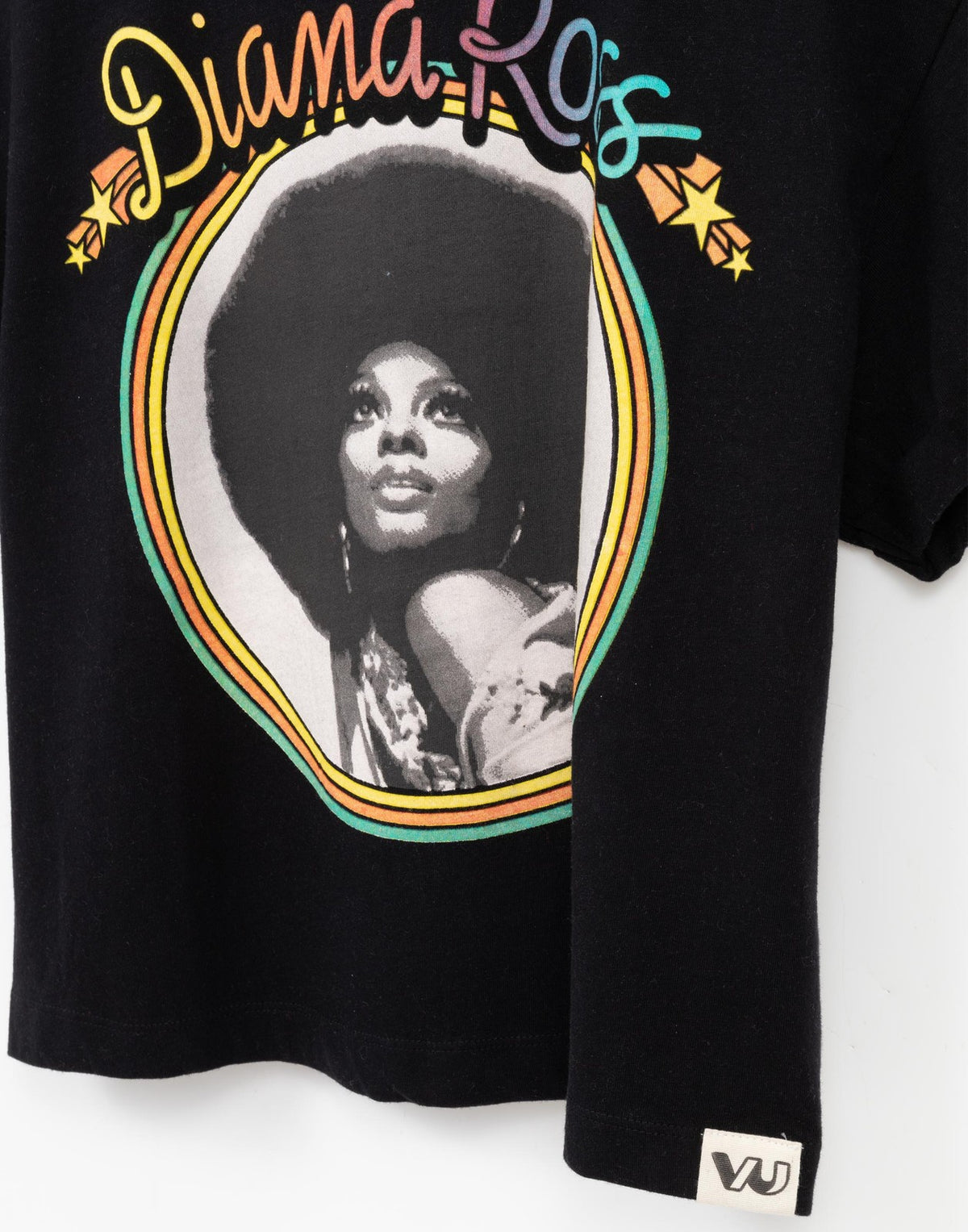 Diana Ross Cropped Short Sleeved T-Shirt | Womens Black | Official Merch