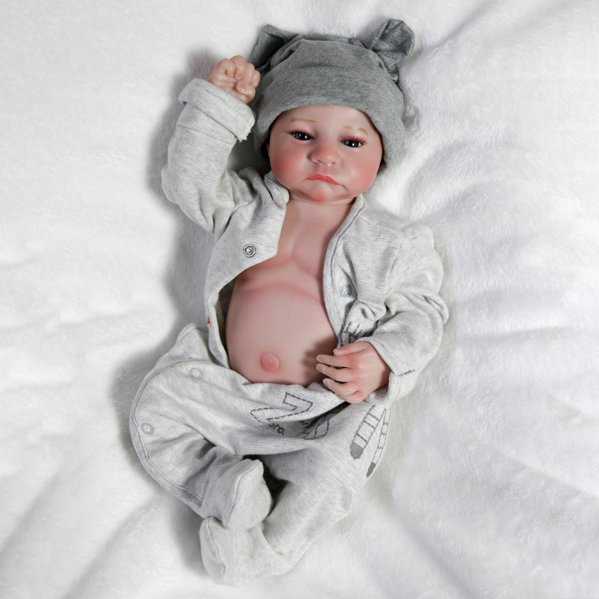 Lifelike Full Vinyl Silicone Body Boy Doll Reborn Newborn Baby Dolls Handmade