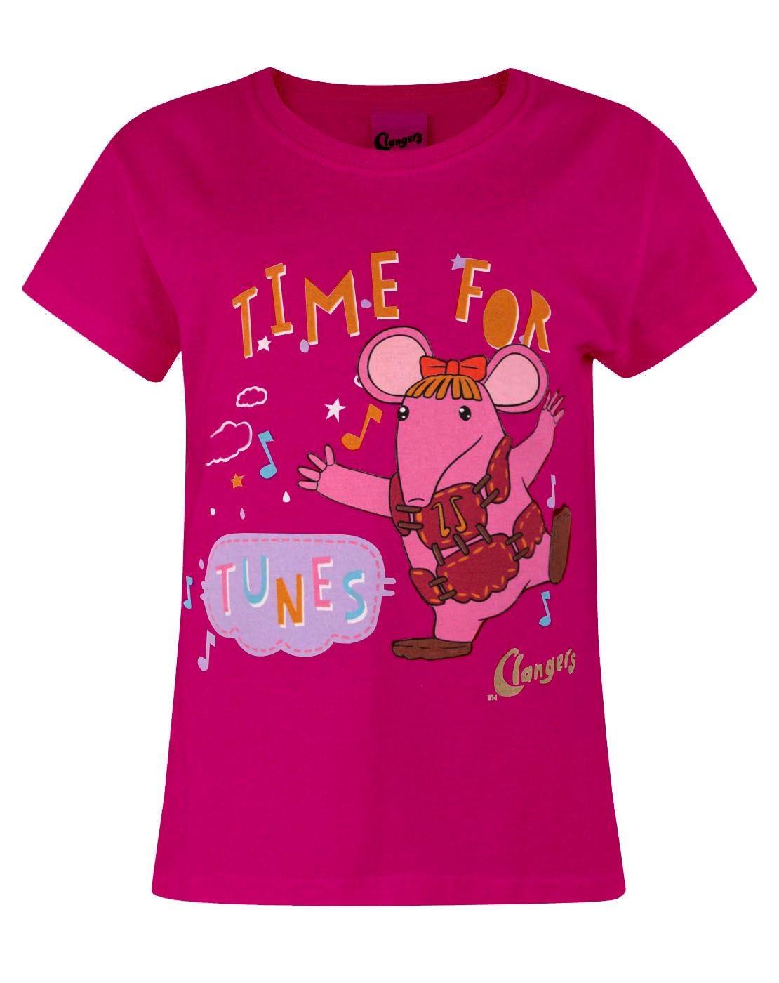 Clangers Short Sleeved T-Shirt | Girls Pink | Official Merch