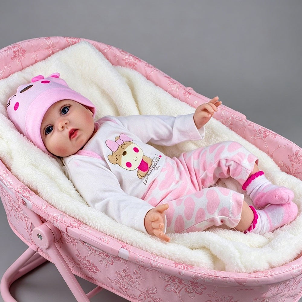 Handmade Reborn Baby Dolls Vinyl Silicone Lifelike Newborn Girl Doll Babies Gift