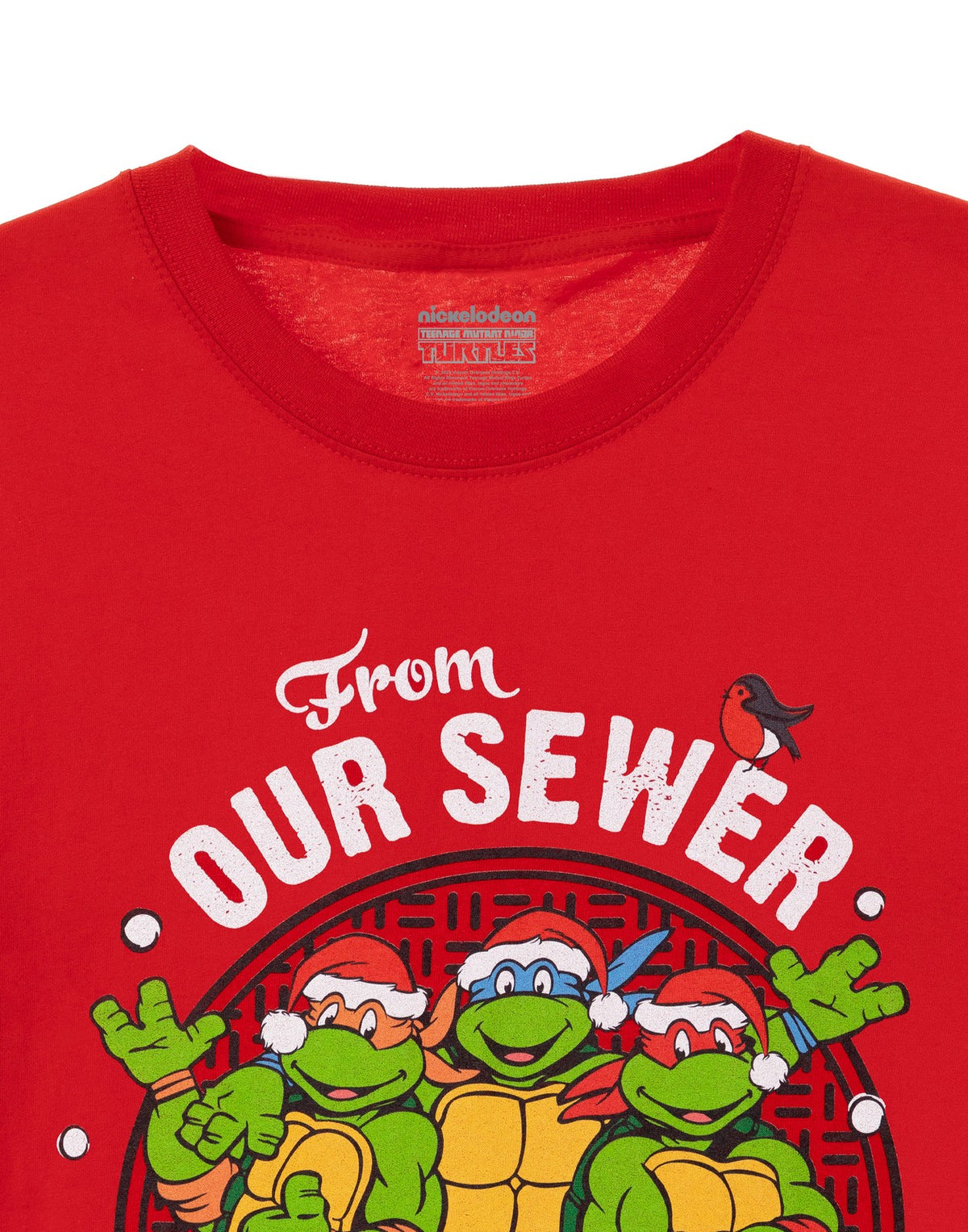 Teenage Mutant Ninja Turtles Short Sleeved T-Shirt | Mens Red | Official Merch
