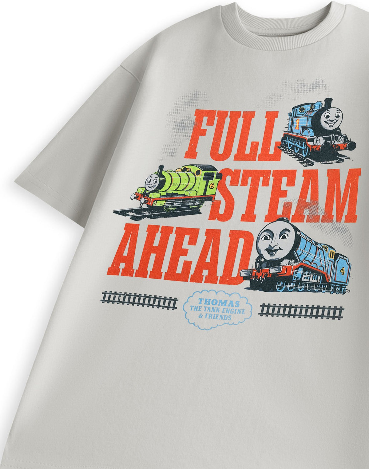 Thomas and Friends Short Sleeved T-Shirt | Unisex Light Grey | Official Merch