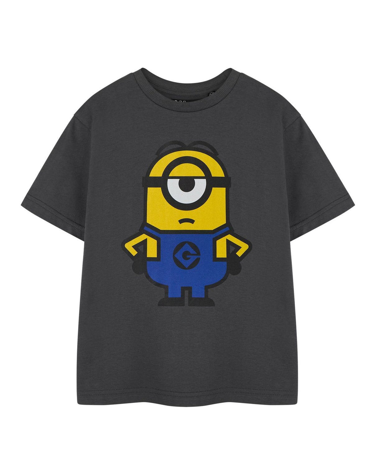 Minions Short Sleeved T-Shirt | Unisex Kids Charcoal | Official Merch