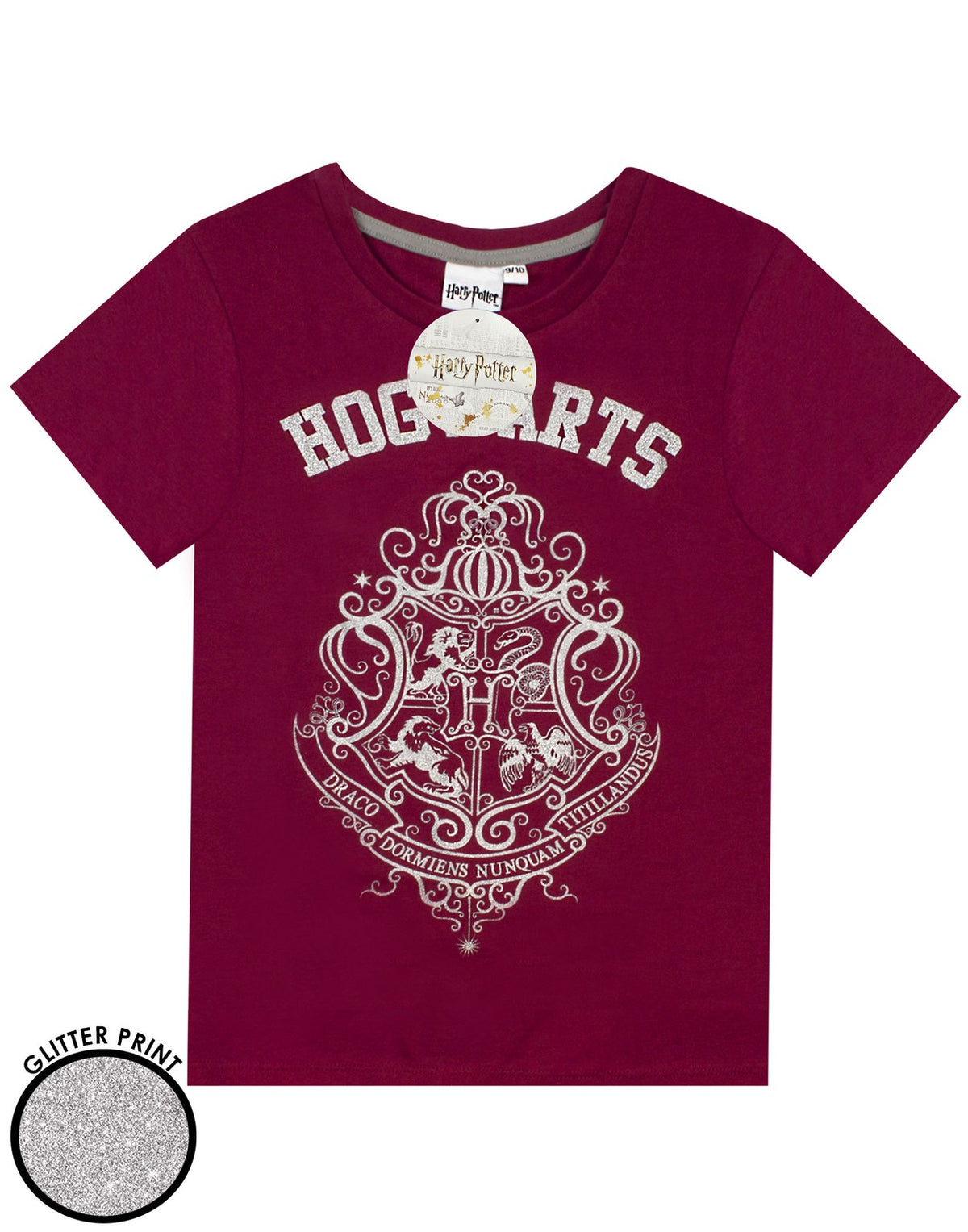 Harry Potter Short Sleeve Long Leg Pyjama Set | Girls Purple | Official Merch