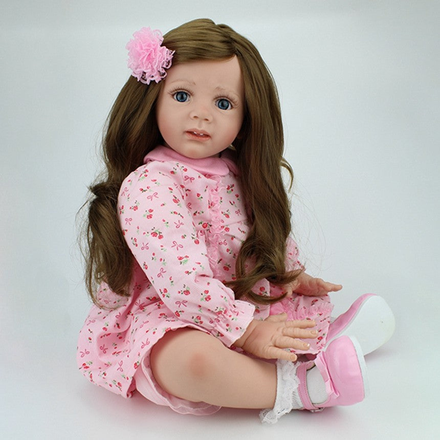 24" Real Life Reborn Baby Doll Newborn Toddler Girl Handmade Weighted Doll Gift