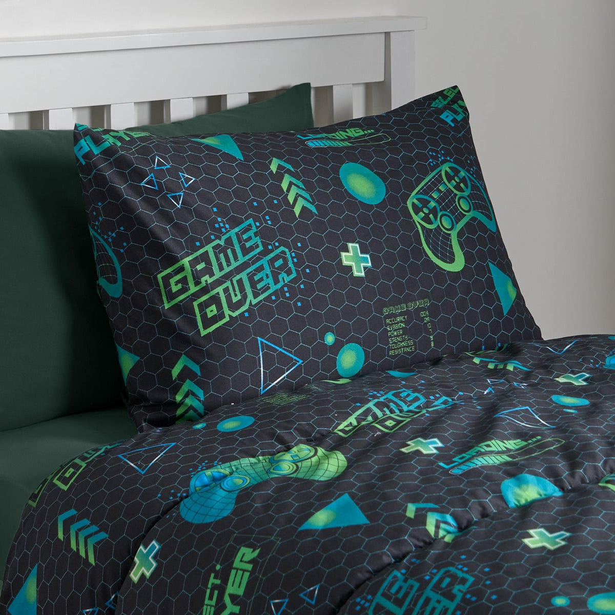 Coverless 10.5 Tog Gaming Duvet Pillowcase Kids Quilt Soft Bedding Set Single