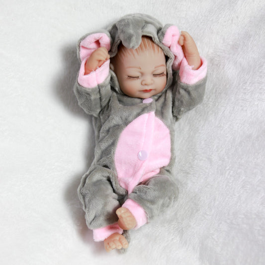 10" Handmade Reborn Dolls Realistic Mini Girl Doll Full Body Vinyl Silicone Toys